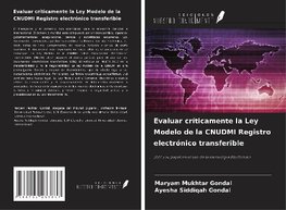 Evaluar críticamente la Ley Modelo de la CNUDMI Registro electrónico transferible