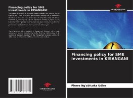 Financing policy for SME investments in KISANGANI