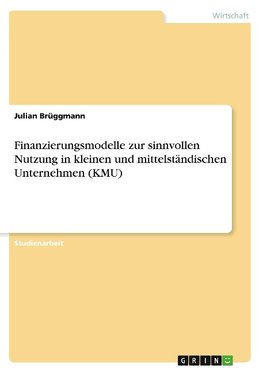 Finanzierungsmodelle zur sinnvollen Nutzung in kleinen und mittelständischen Unternehmen (KMU)