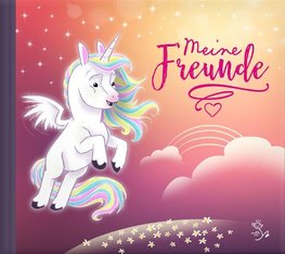 Meine Freunde - Freundebuch (Motiv: fliegendes Einhorn)