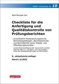 Checkliste 10 für die Anfertigung und Qualitätskontrolle von Prüfungsberichten