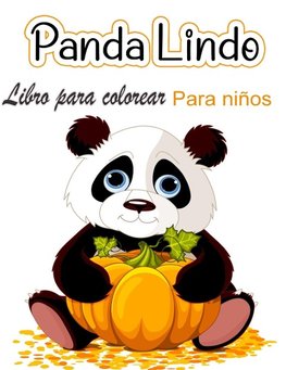 Libro para colorear del lindo panda para niños