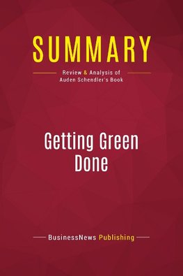 Summary: Getting Green Done