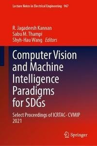 Computer Vision and Machine Intelligence Paradigms for SDGs