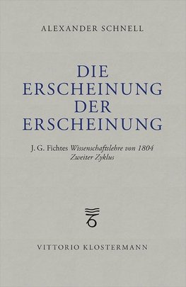 Die Erscheinung der Erscheinung