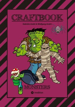 CRAFTBOOK - 100 SPANNENDE MONSTER - LUSTIGE AUSMALVORLAGEN - MALEN - BASTELN - MONSTER - PARTY - SPIEL - RÄTSEL