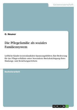 Die Pflegefamilie als soziales Familiensystem