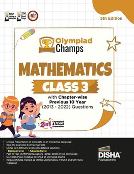 Olympiad Champs Mathematics Class 3 with Chapter-wise Previous 10 Year (2013 - 2022) Questions 5th Edition | Complete Prep Guide with Theory, PYQs, Past & Practice Exercise |