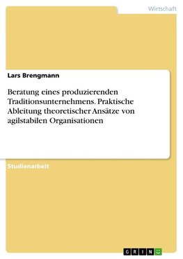 Beratung eines produzierenden Traditionsunternehmens. Praktische Ableitung theoretischer Ansätze von agilstabilen Organisationen