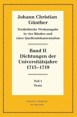 Dichtungen der Universitätsjahre 1715-1719