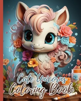 Cute Unicorns Coloring Book For Kids