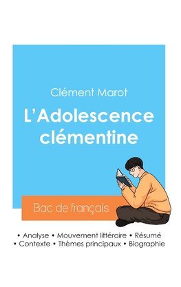 Réussir son Bac de français 2024 : Analyse de L'Adolescence clémentine de Clément Marot