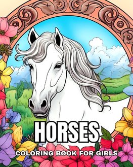 Horses Coloring Book for Girls