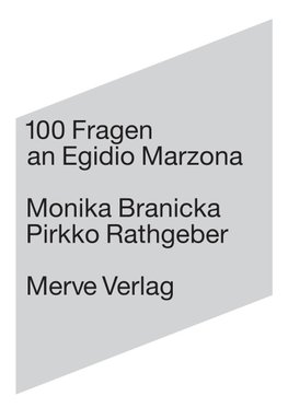 100 Fragen an Egidio Marzona