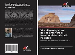 Vincoli geologici sul bacino anteriore di Kohat occidentale, KP, Pakistan