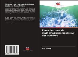 Plans de cours de mathématiques basés sur des activités