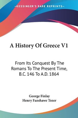 A History Of Greece V1