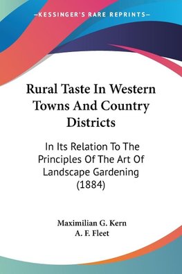 Rural Taste In Western Towns And Country Districts