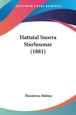 Hattatal Snorra Sturlusonar (1881)