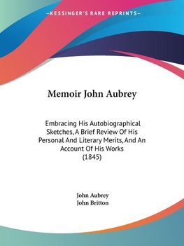 Memoir John Aubrey