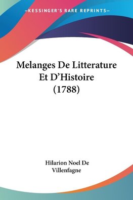 Melanges De Litterature Et D'Histoire (1788)