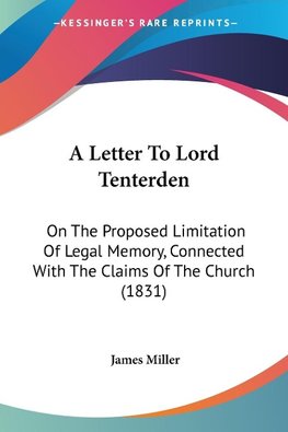 A Letter To Lord Tenterden