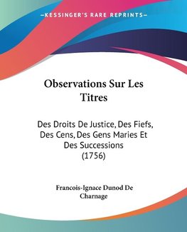 Observations Sur Les Titres