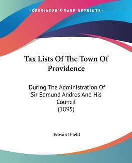 Tax Lists Of The Town Of Providence