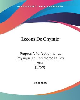 Lecons De Chymie