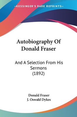 Autobiography Of Donald Fraser