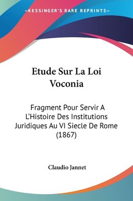 Etude Sur La Loi Voconia