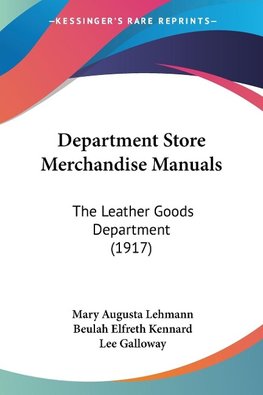 Department Store Merchandise Manuals