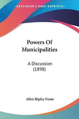 Powers Of Municipalities