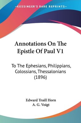 Annotations On The Epistle Of Paul V1