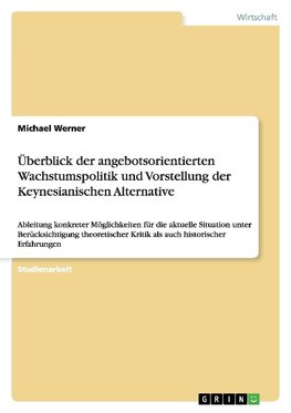 Überblick der angebotsorientierten Wachstumspolitik und Vorstellung der Keynesianischen Alternative