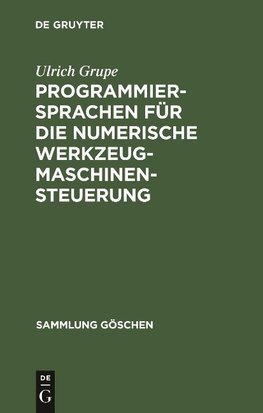 Programmiersprachen für die numerische Werkzeugmaschinensteuerung